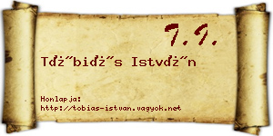 Tóbiás István névjegykártya