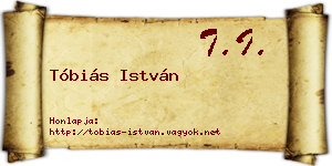 Tóbiás István névjegykártya